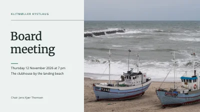 Board meeting — coastal guild