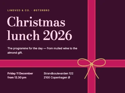 Christmas lunch — programme for the day