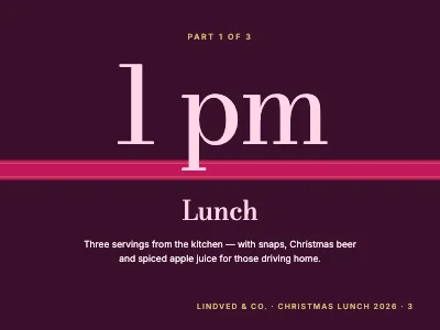 Page 3 of Christmas lunch — programme for the day