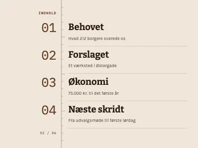 Side 2 af Projektforslag — reparationsværksted