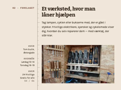 Side 4 af Projektforslag — reparationsværksted