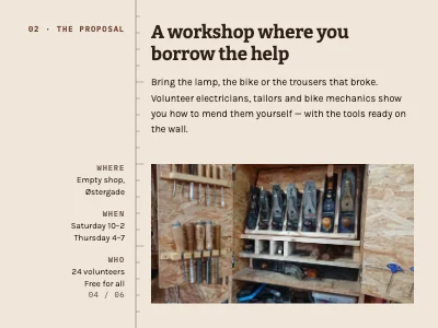 Page 4 of Project proposal — repair workshop