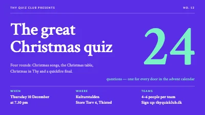 Christmas quiz — magazine style