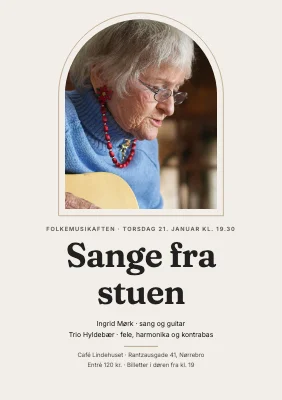 Folkemusikaften — viser i stuen