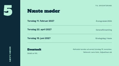 Side 7 af Bestyrelsesmøde — kvartalsmøde