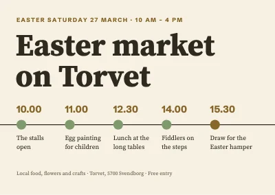 Easter market — the day’s programme