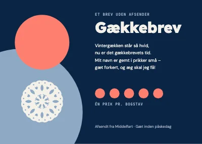 Gækkebrev — prikker og former