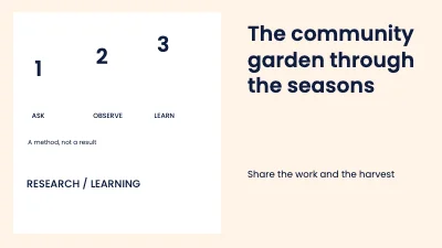 The community garden through the seasons