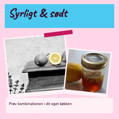 Syrligt & sødt · Pastelscrapbog