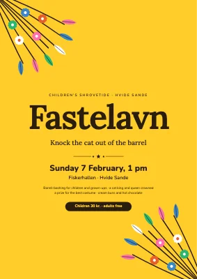 Fastelavn in Hvide Sande — decorated birch twigs