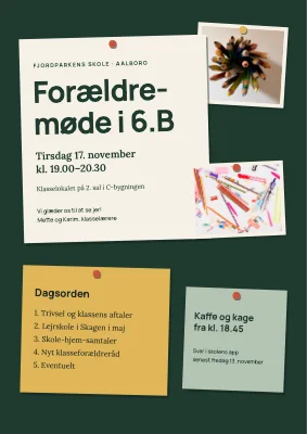 Forældremøde i Aalborg — opslagstavle