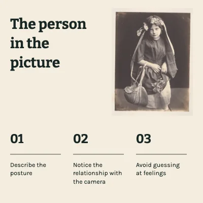 The person in the picture · Visual recipe