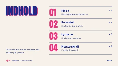 Side 2 af Podcastkoncept — historier fra baggården