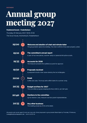 Agenda — scout group