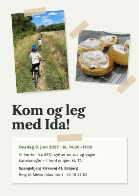 Legeaftale efter skole — invitation