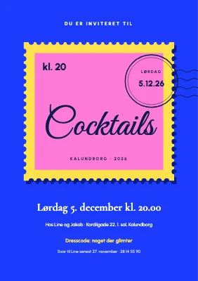 Cocktailparty — stort frimærke