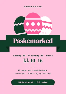 Påskemarked med båndbanner