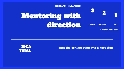 Page 1 of Mentoring with direction