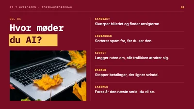 Side 3 af AI i hverdagen — foredrag