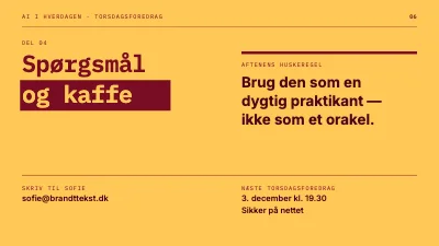 Side 6 af AI i hverdagen — foredrag