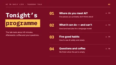 Page 2 of AI in daily life — talk