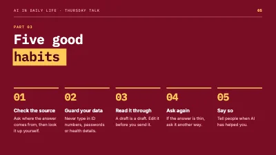 Page 5 of AI in daily life — talk