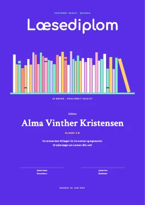 Skolediplom — læsediplom