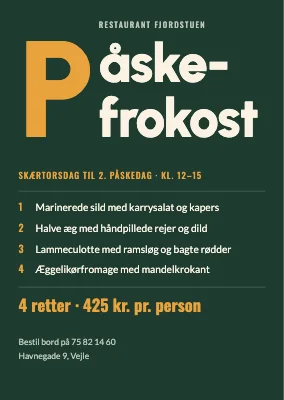Påskefrokost på restaurant — stort P