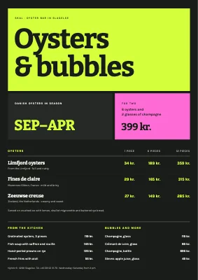 Oyster bar — oysters and bubbles