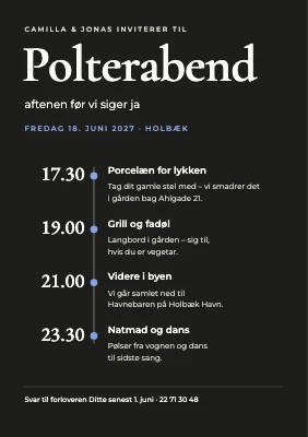 Polterabend — aftenens program