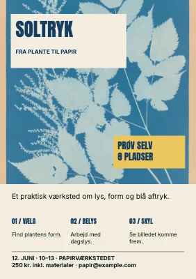Soltryk: fra plante til papir