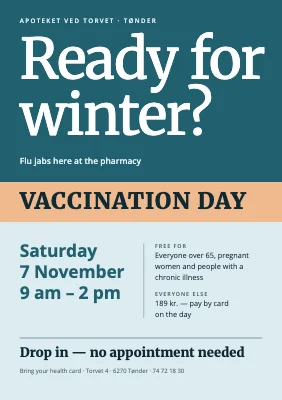 Flu jab clinic — vaccination day
