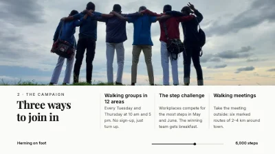 Page 4 of Health campaign — walk more