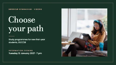 Study programmes — sixth-form information evening