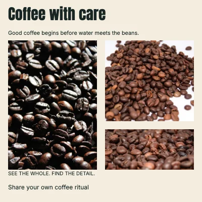 Coffee with care · Side masthead