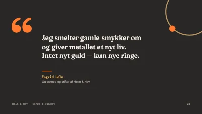 Side 4 af Smykkekollektion — præsentation for forhandlere