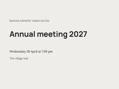Annual meeting