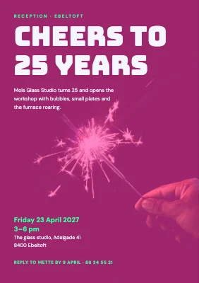 Reception — cheers to 25 years in pink