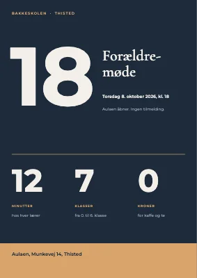 Forældremøde — klokken 18 i Thisted