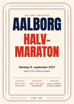Halvmaraton — løbsplakat