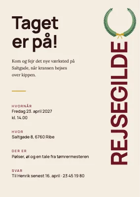 Rejsegilde i Ribe — invitation