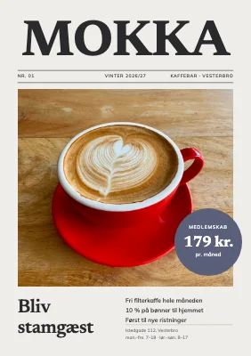 Kaffebar — medlemskab som magasinforside