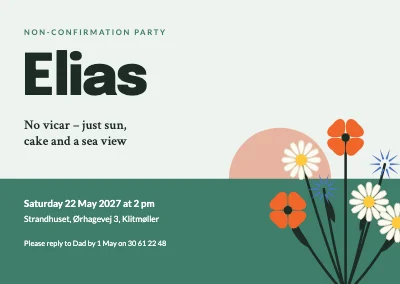 Non-confirmation party — horizon and wild flowers