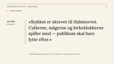 Side 5 af Musikfestival — programoplæg