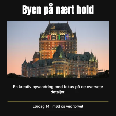 Byen på nært hold · Biografplakat