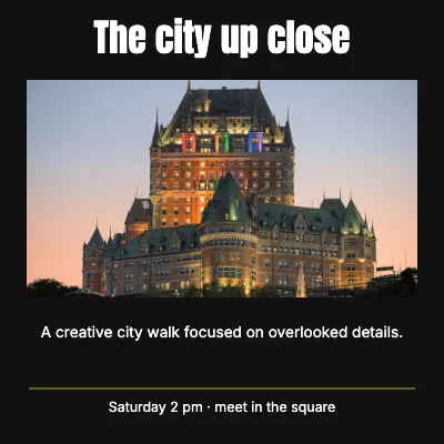 The city up close · cinema marquee