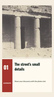 The street’s small details · Photo ticket