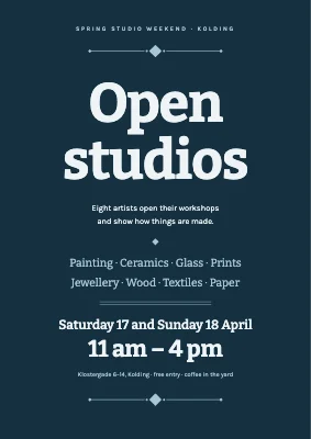 Open studios — classic poster