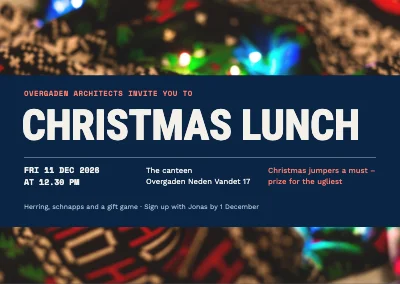 Christmas lunch — jumpers and a navy band