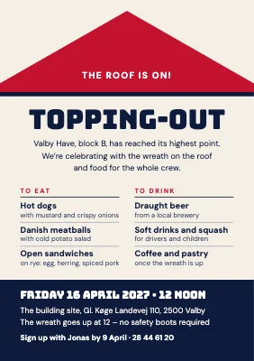Topping-out party — the roof is on